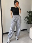 شلوار شمعی طوسی 237251